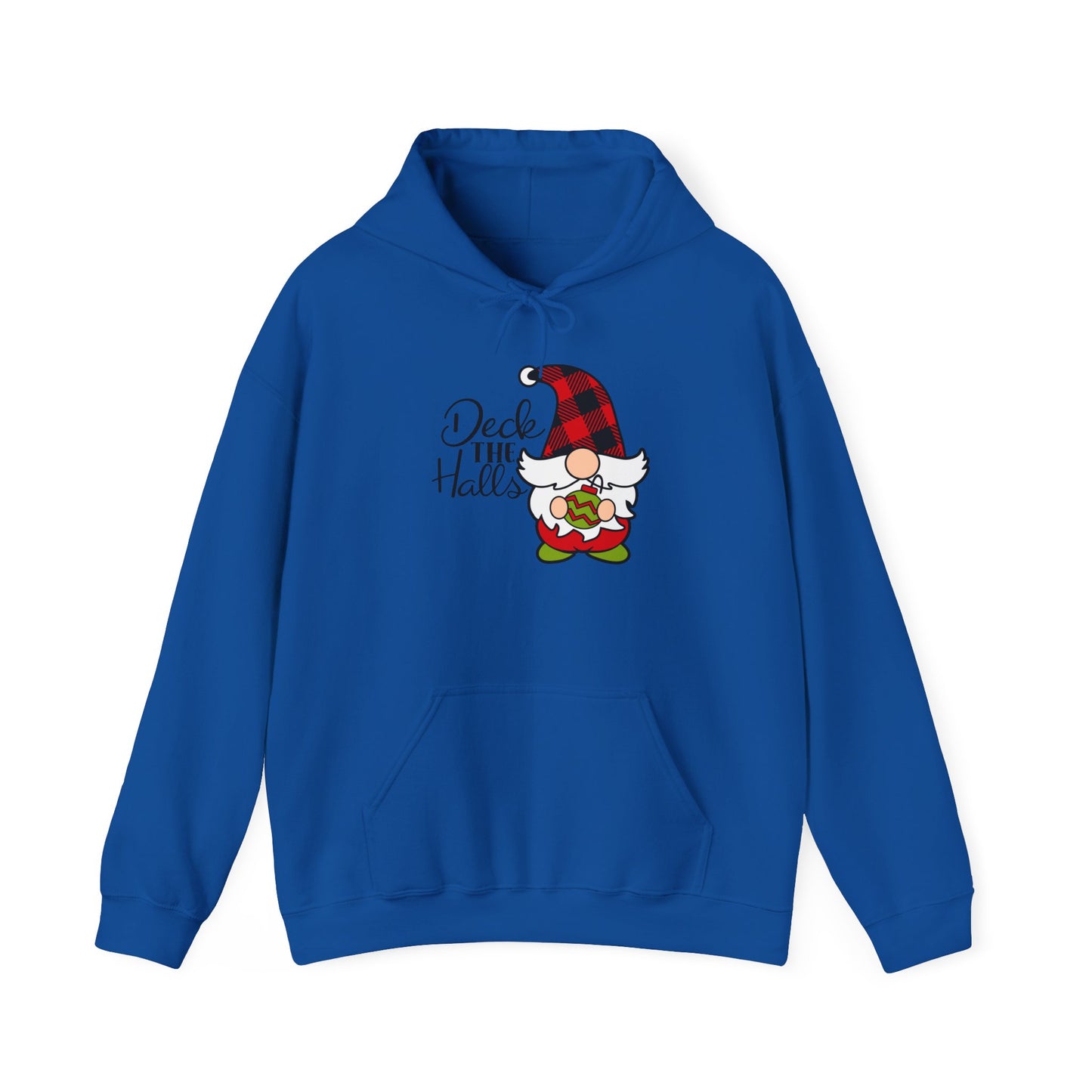 Deck the Halls Plaid Gnome Adult Heavy Blend™ Hoodie
