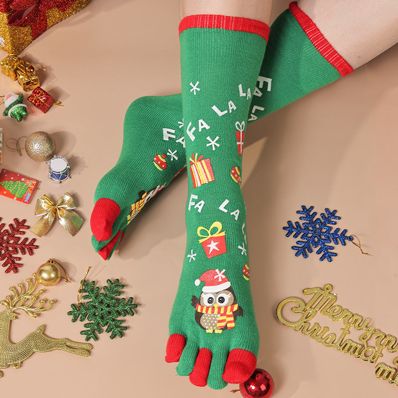 Cute Christmas Toe Socks