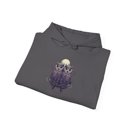 Owls and Full Moon Heavy Blend™ Hooded Sweatshirt