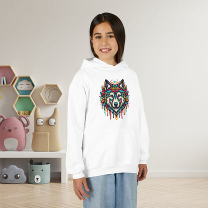 Colorful Wolf 2 Youth Hoodie