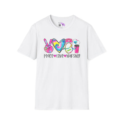 Peace Love Nursing Adult T-shirt