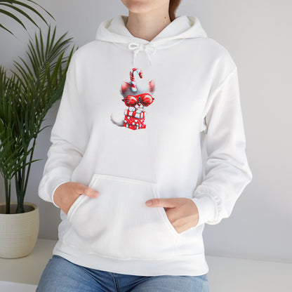 Candy Cane Kitten Heavy Blend™ Hooded Sweatshirt