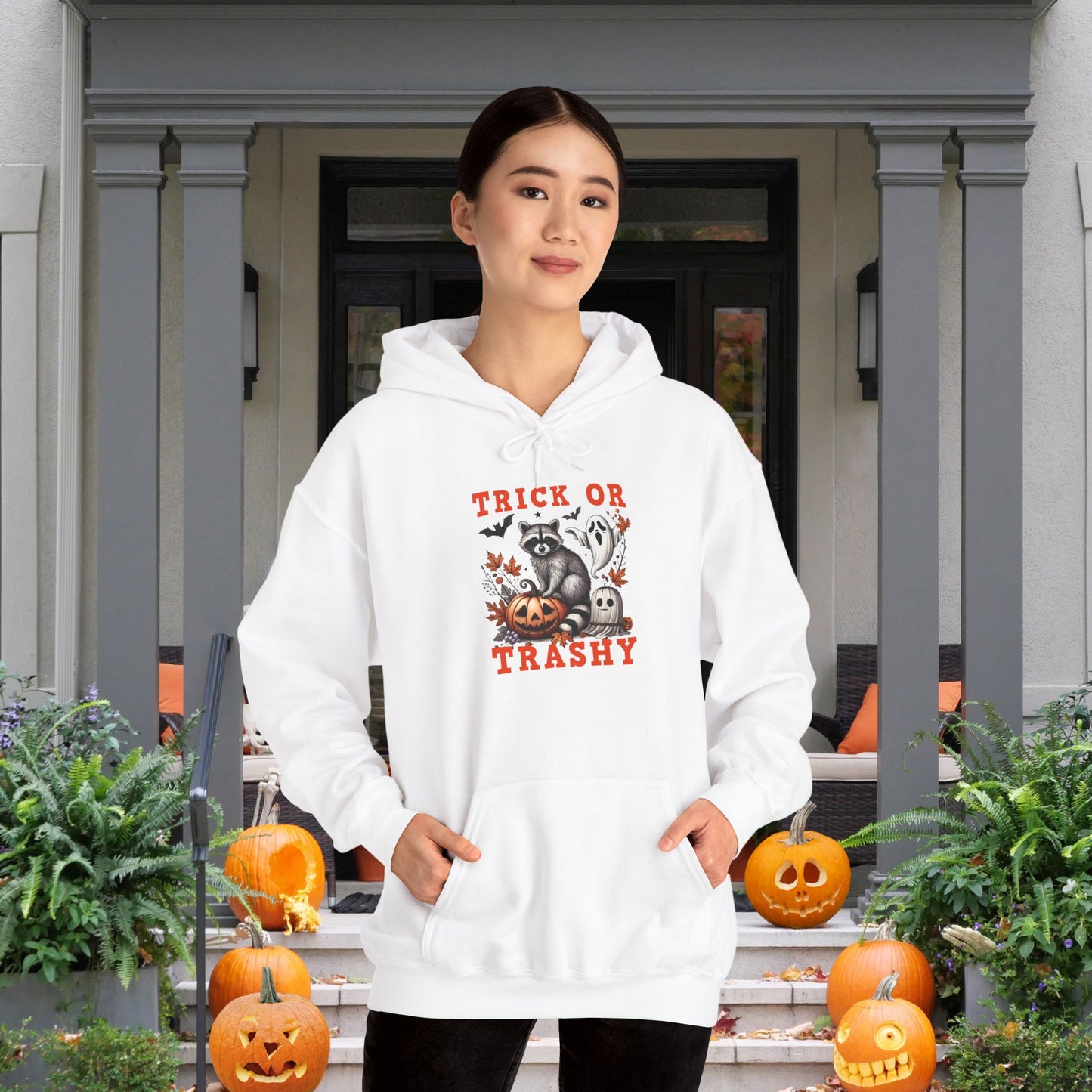 Trick or Trashy Racoon Heavy Blend™ Hooded Sweatshirt
