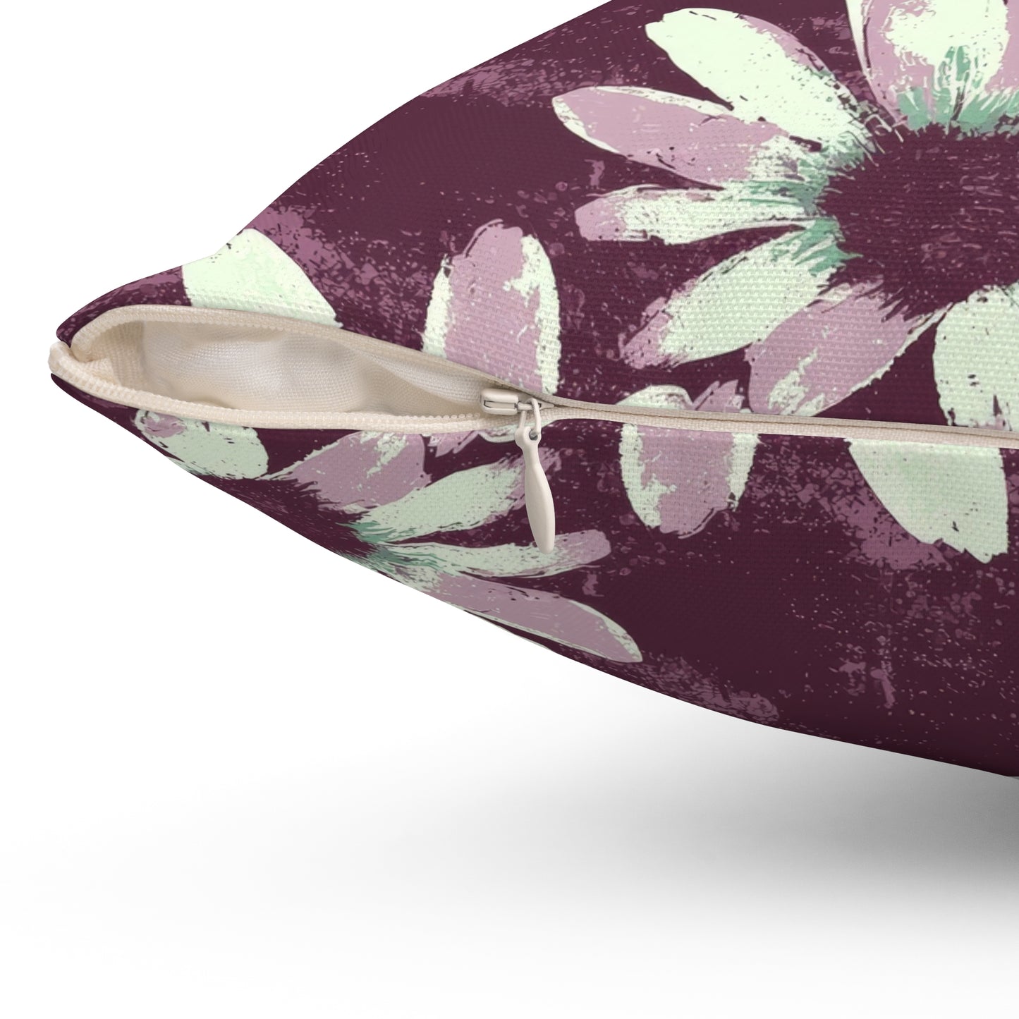 Purple Tide Petals Throw Pillow