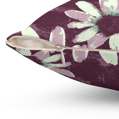 Purple Tide Petals Throw Pillow