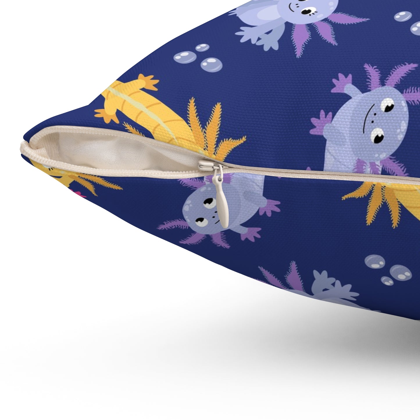 Axolotl Lagoon Throw Pillow