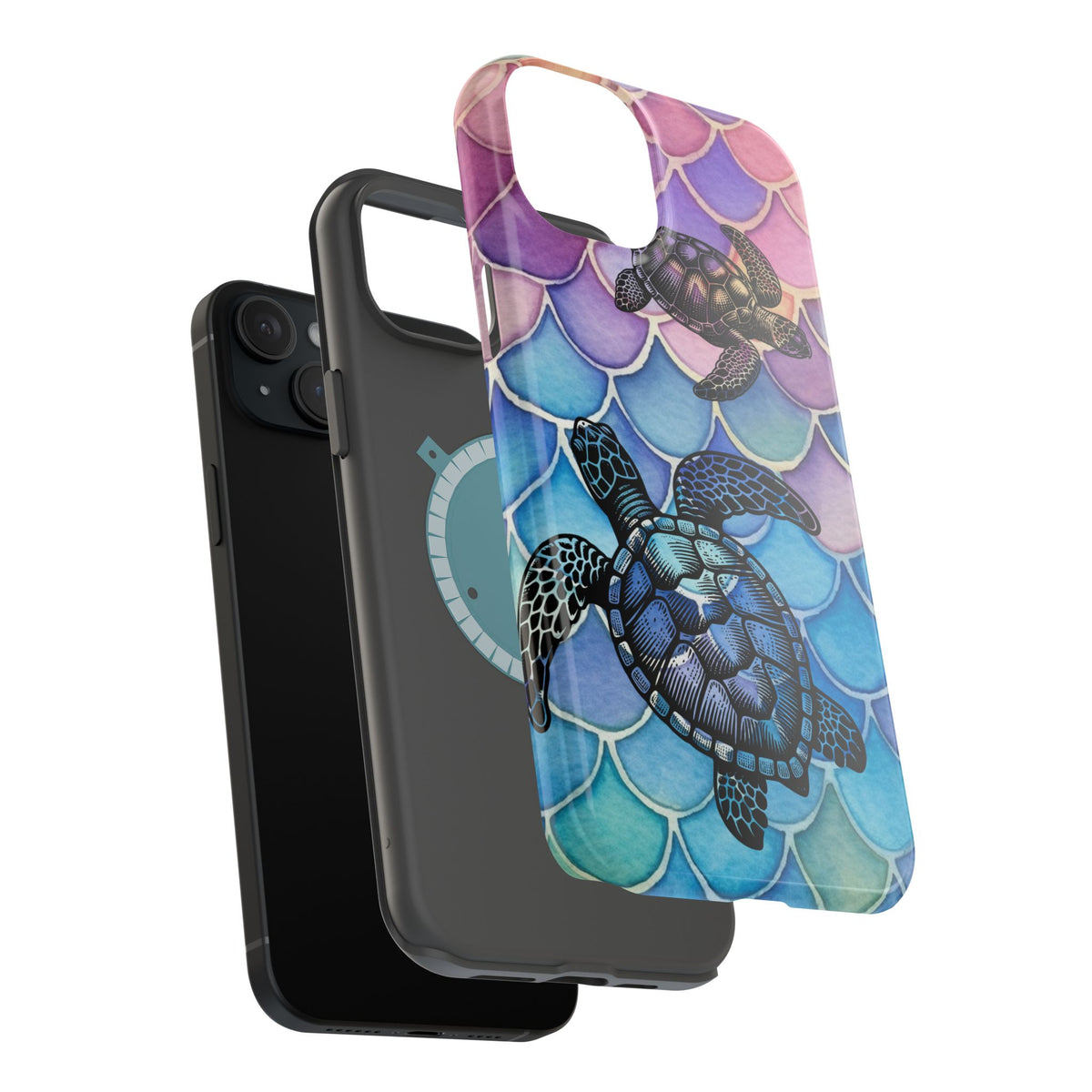 Sea Turtle Silhouette MagSafe® Compatible Tough Case for iPhone