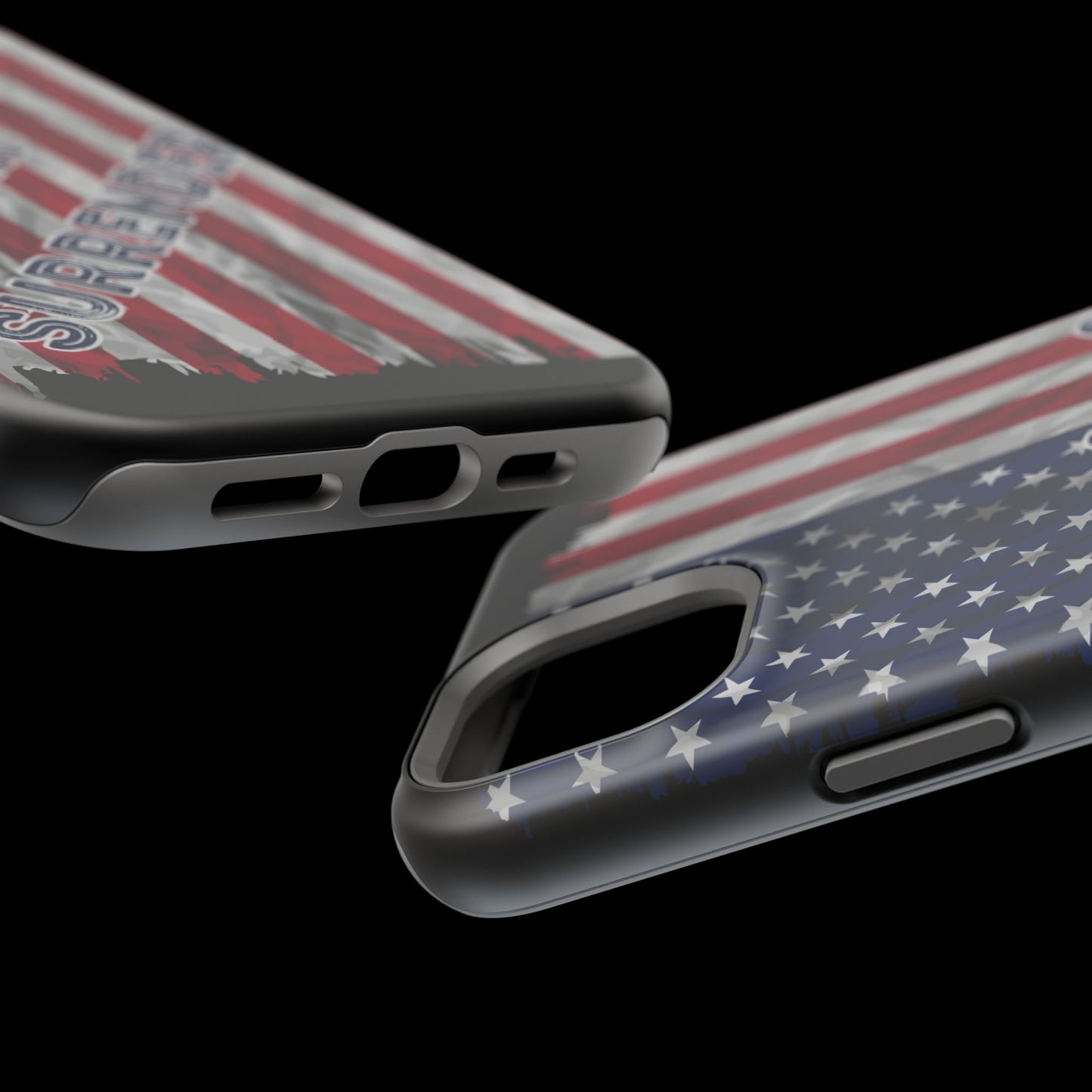 Never Surrender American Flag MagSafe® Compatible Tough Case for iPhone