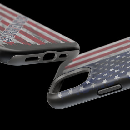 Never Surrender American Flag MagSafe® Compatible Tough Case for iPhone