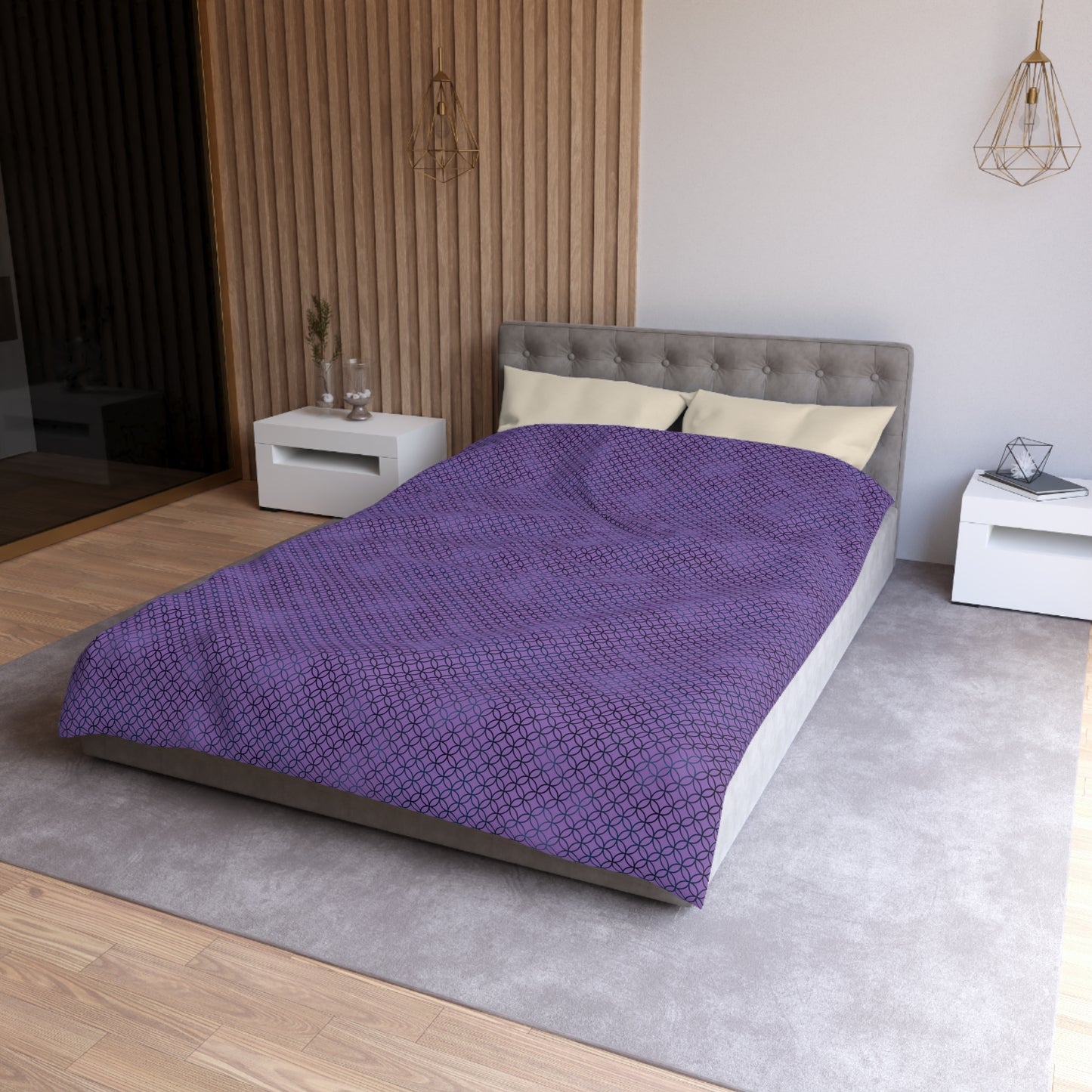 Amethyst Interlock Microfiber Duvet Cover