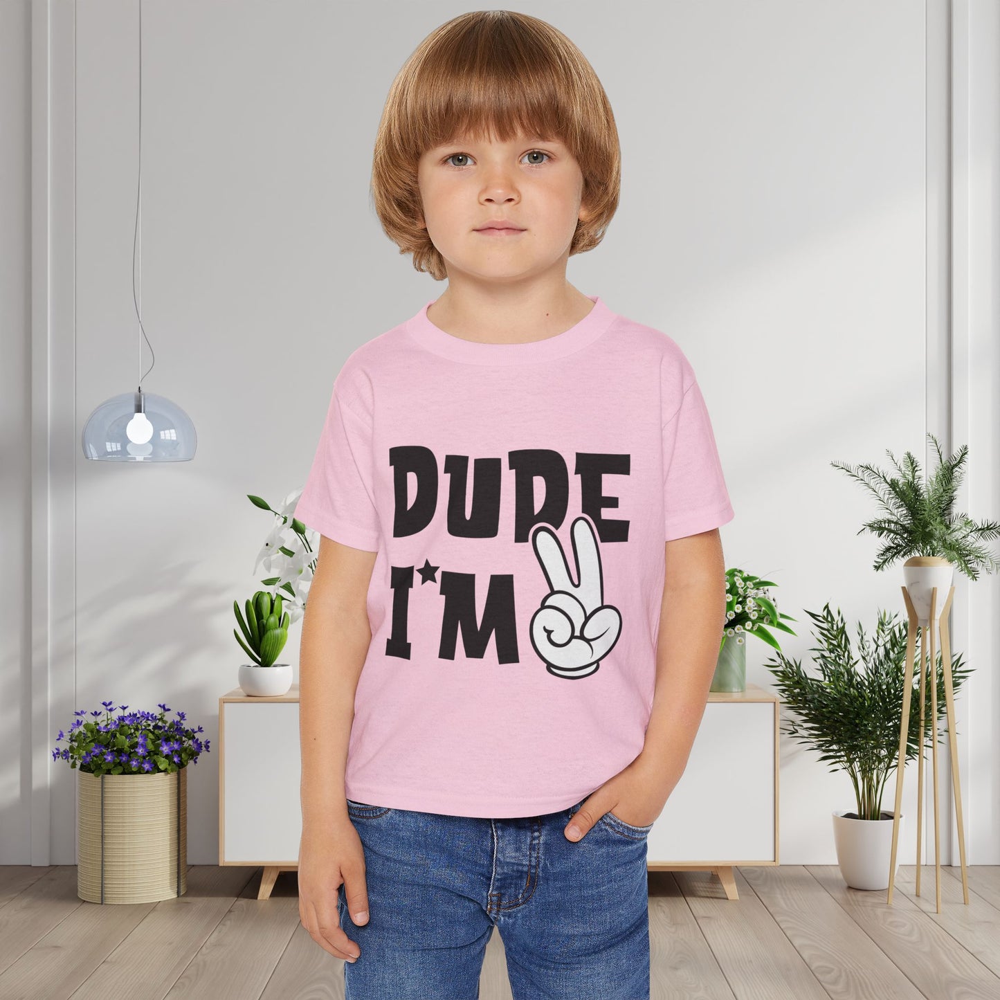 Dude I'm 2 Heavy Cotton™ Toddler T-shirt