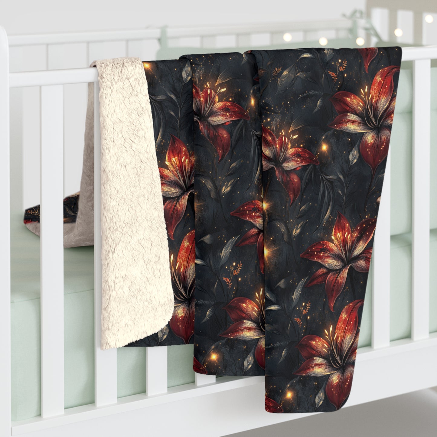 Fire Lilly Dreams Sherpa Fleece Blanket