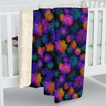 Luminous Carnations Fleece Blanket