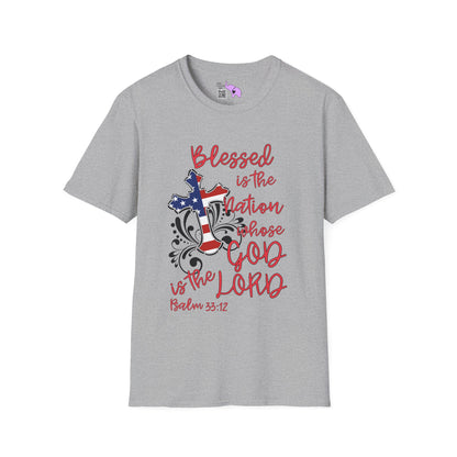 Blessed Is The Nation Whose God Is The Lord Adult T-shirt