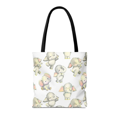 Dancing Elephants Canvas Tote Bag