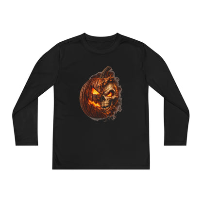 Crumbling Jack-O'-Lantern Youth Long Sleeve Tee