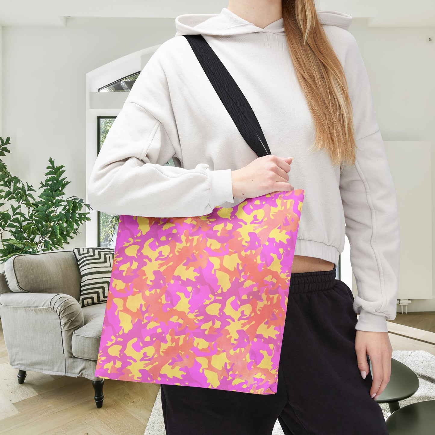 Sunset Sorbet Camo Canvas Tote Bag