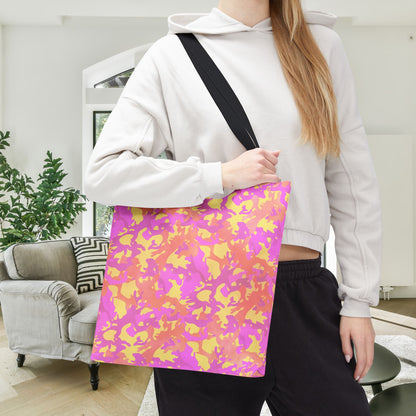 Sunset Sorbet Camo Canvas Tote Bag