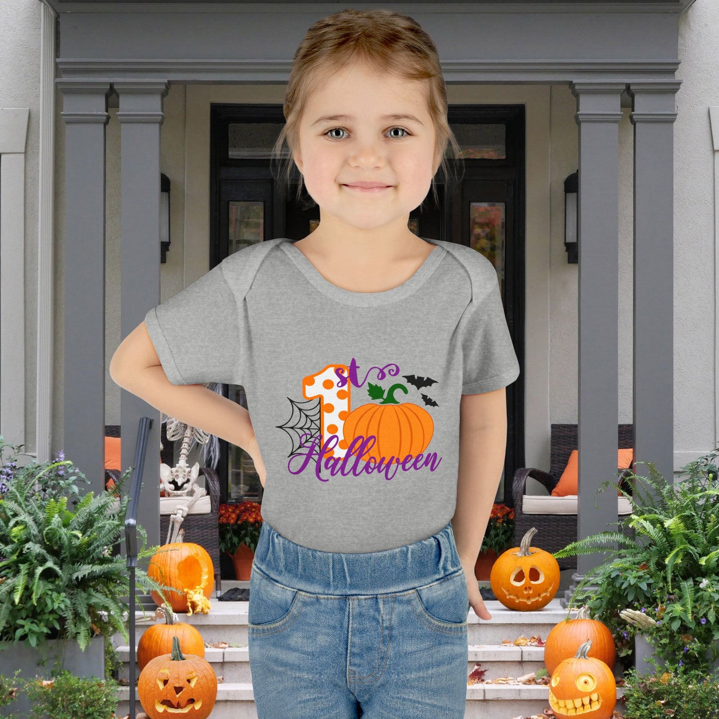 First Halloween (Polka Dots) Infant Baby Rib Bodysuit