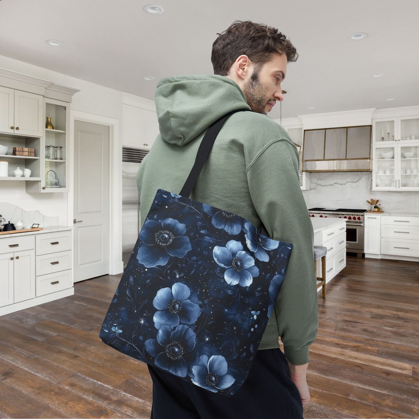 Midnight Blossoms Canvas Tote Bag