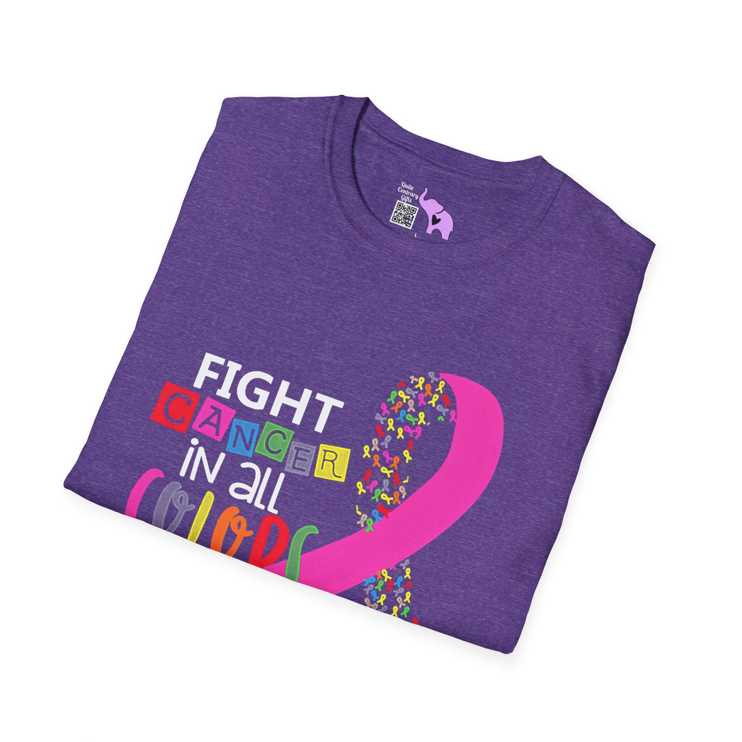 Fight Cancer All Colors 2 Adult T-shirt