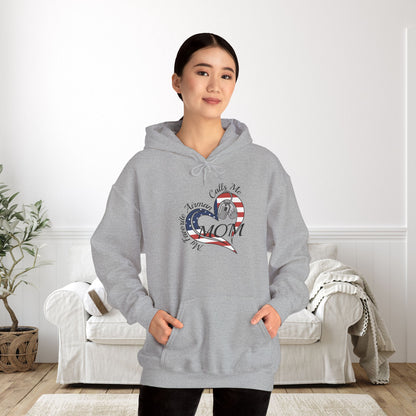 My Favorite Airman Calls Me Mom Heavy Blend™ Hooded Sweatshirt