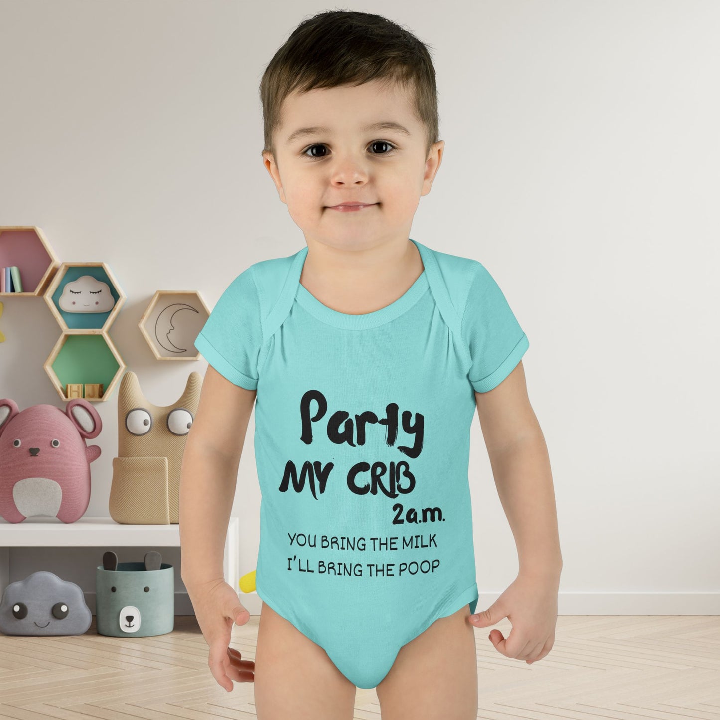 Party My Crib 2AM Infant Baby Rib Bodysuit