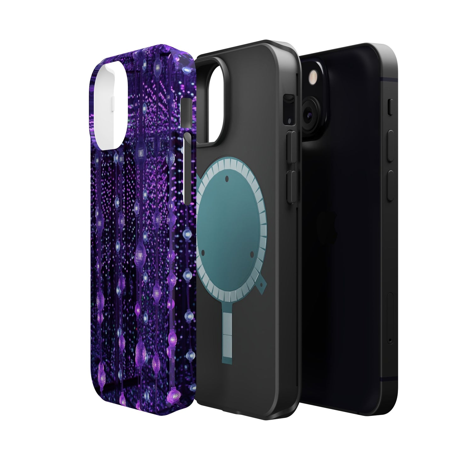 Purple Raindrops MagSafe® Compatible Tough Case for iPhone