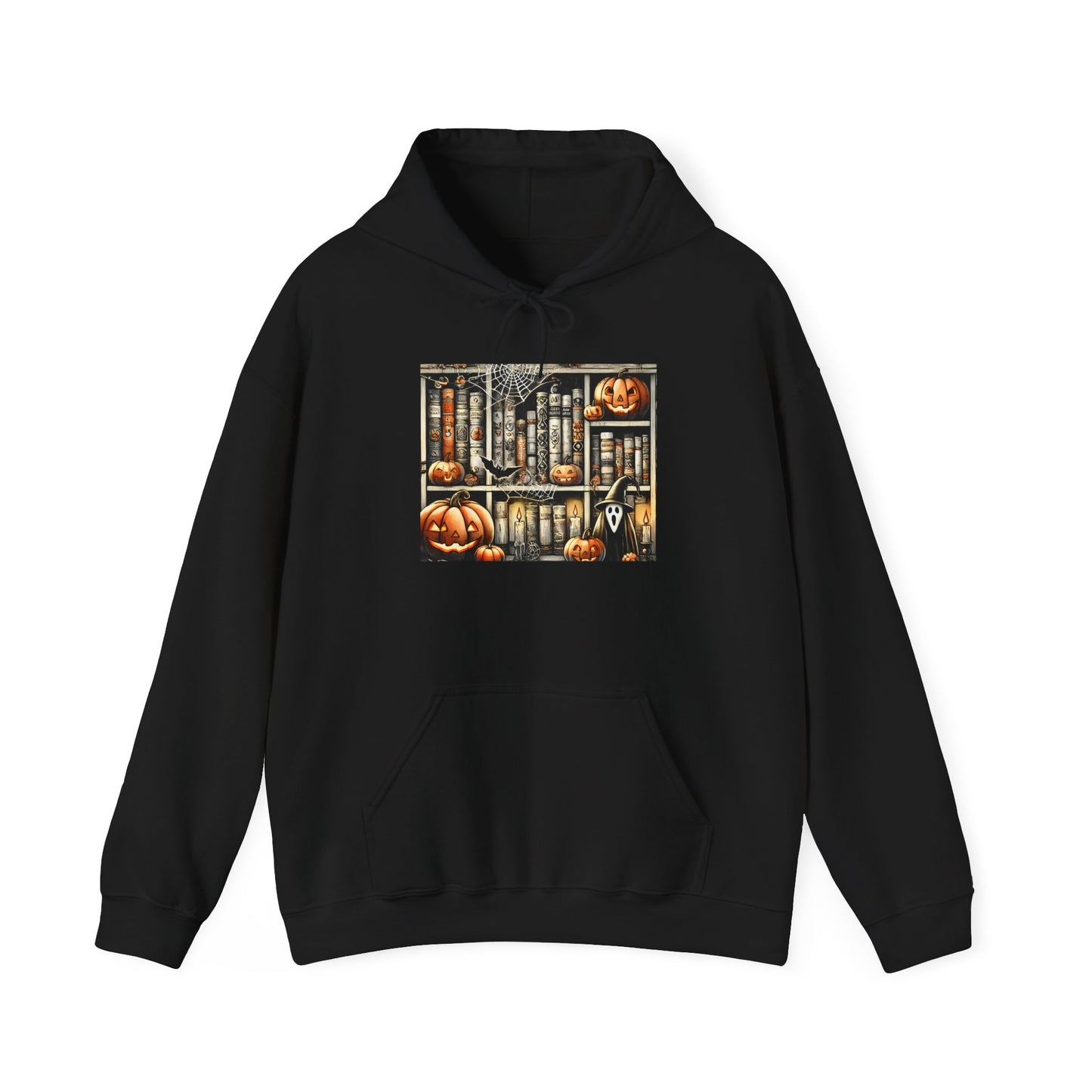 Spooky Book Shelf Heavy Blend™ Hooded Sweatshirt