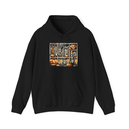 Spooky Book Shelf Heavy Blend™ Hooded Sweatshirt