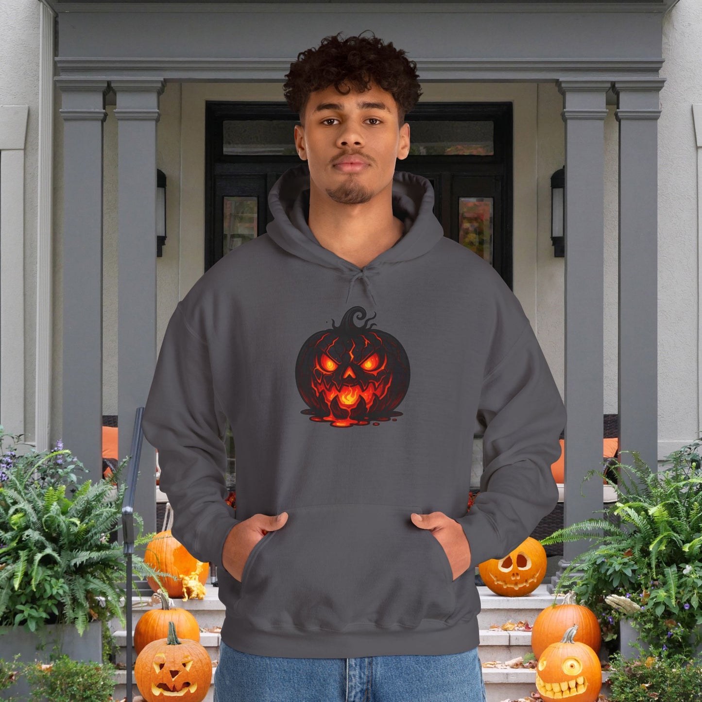 ""Inferno Jack-O’-Lantern Adult Hooded Sweatshirt