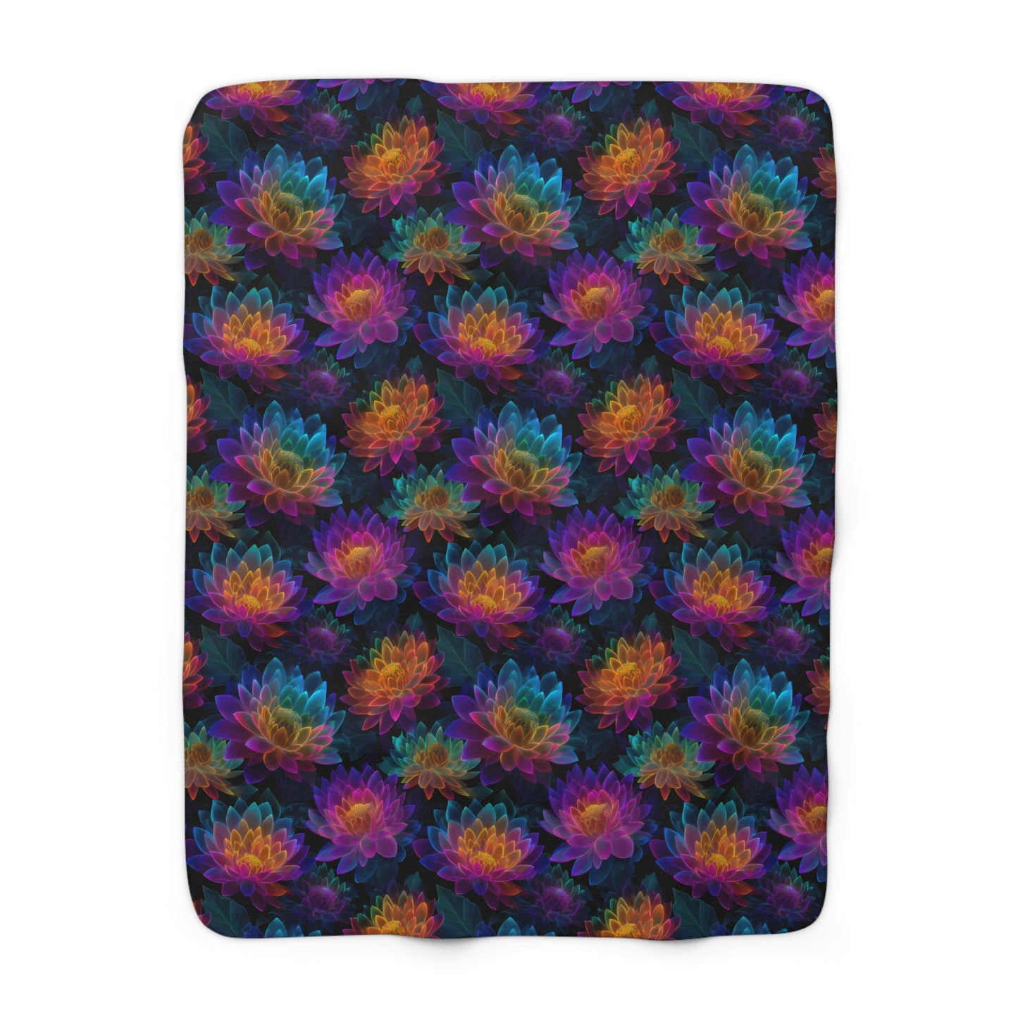 Luminous Lotus Fleece Blanket