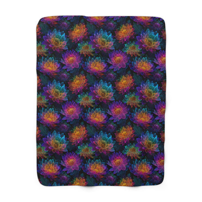 Luminous Lotus Fleece Blanket