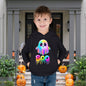 Neon Ghostly Boo Toddler Hoodie