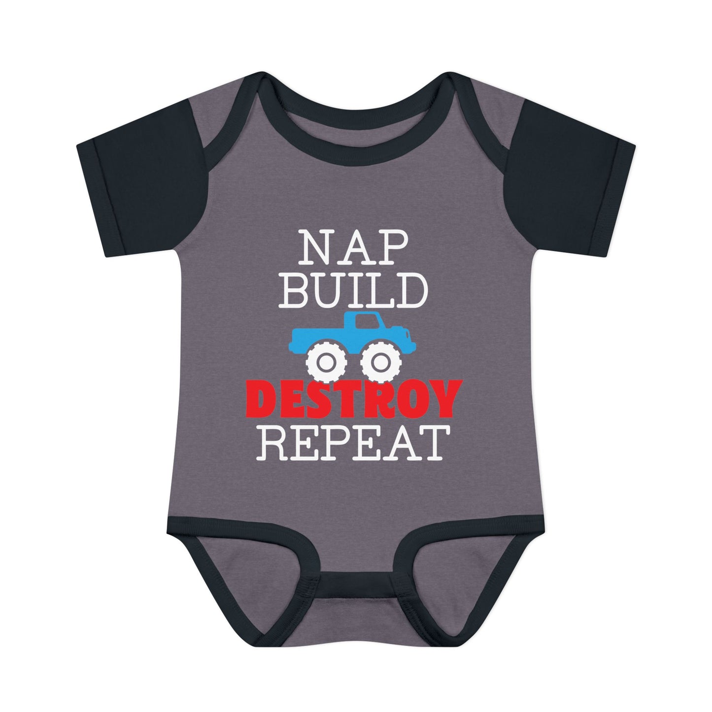 Nap Build Destroy Repeat Infant Baby Rib Bodysuit