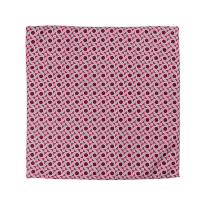 Crimson Pinwheels Microfiber Duvet Cover