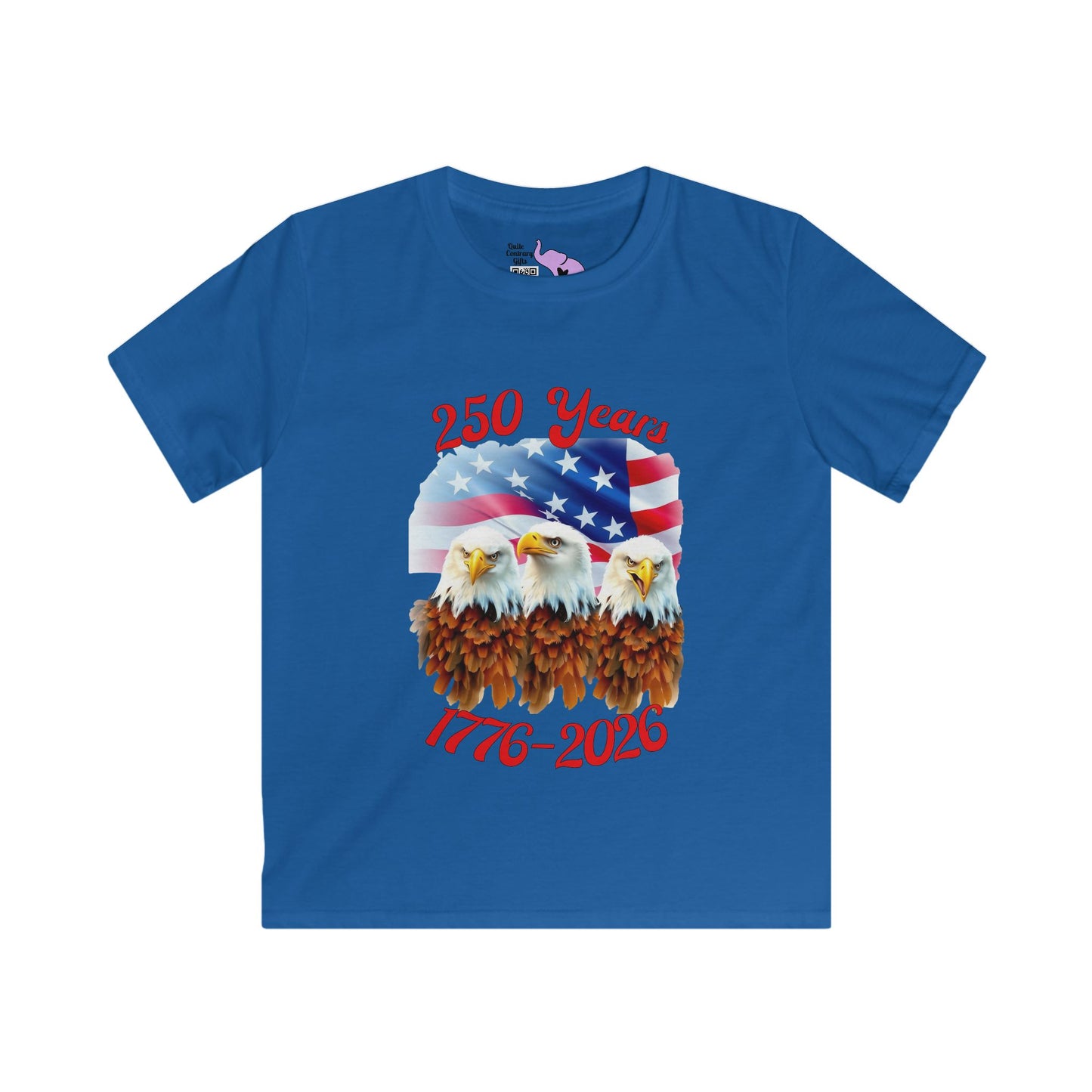 Three Eagles 250 Years 1776-2026 Youth Softstyle Tee