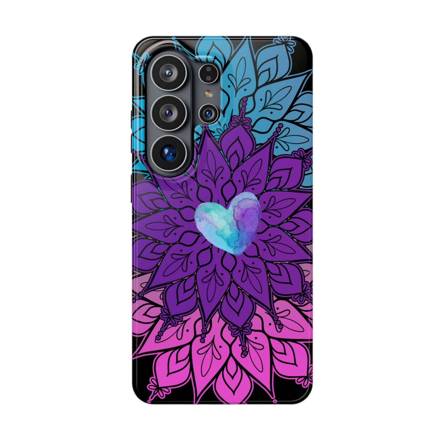 Colorful Mandala w/Heart MagSafe® Compatible Tough Case for iPhone