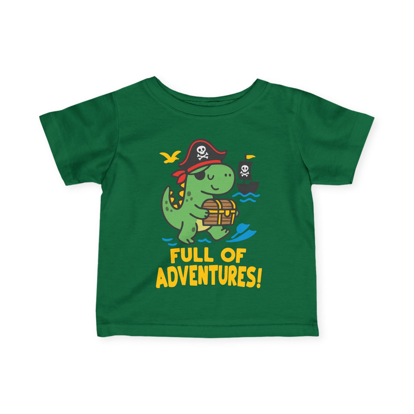 ""Full of Adventures (Dino Pirate) Infant Soft T-Shirt