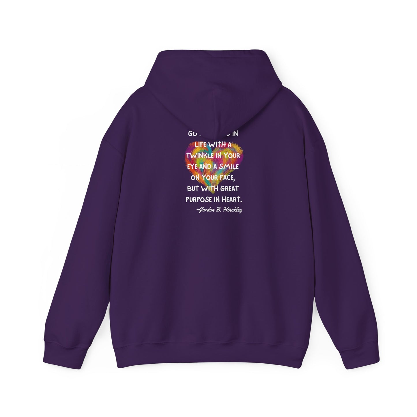 Go With Purpose In Heart Heavy Blend™ Hooded Sweatshirt