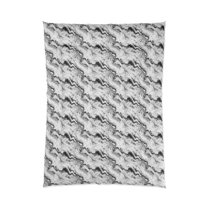 Frost Veil Marble Comforter