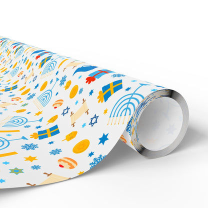 Blessings & Light Hanukkah Wrapping Paper