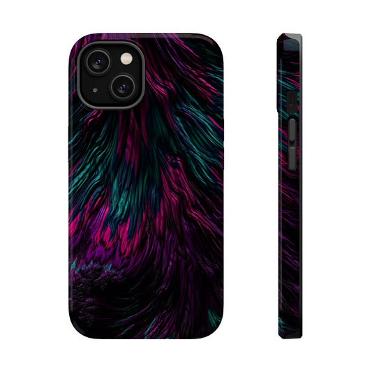 Pink Orchid Feathers MagSafe® Compatible Tough Case for iPhone