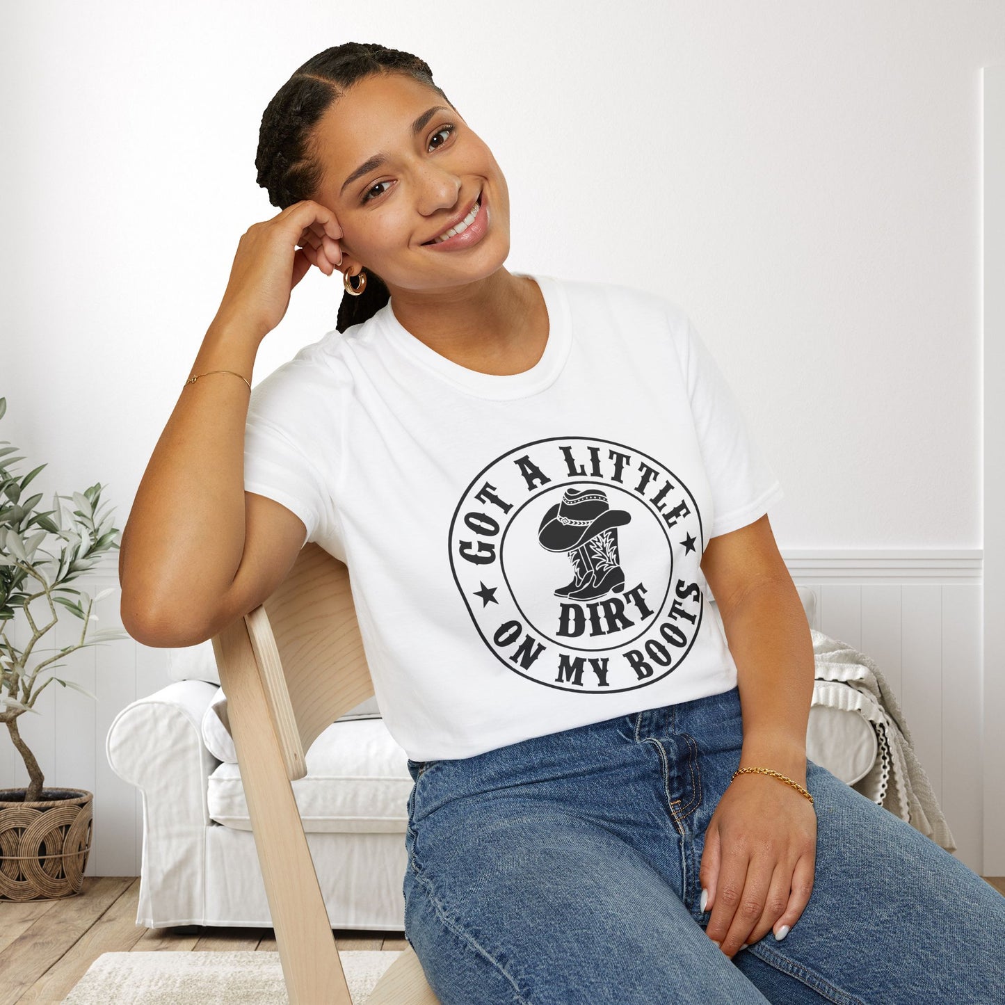 Got A Little Dirt On My Boots Adult T-shirt