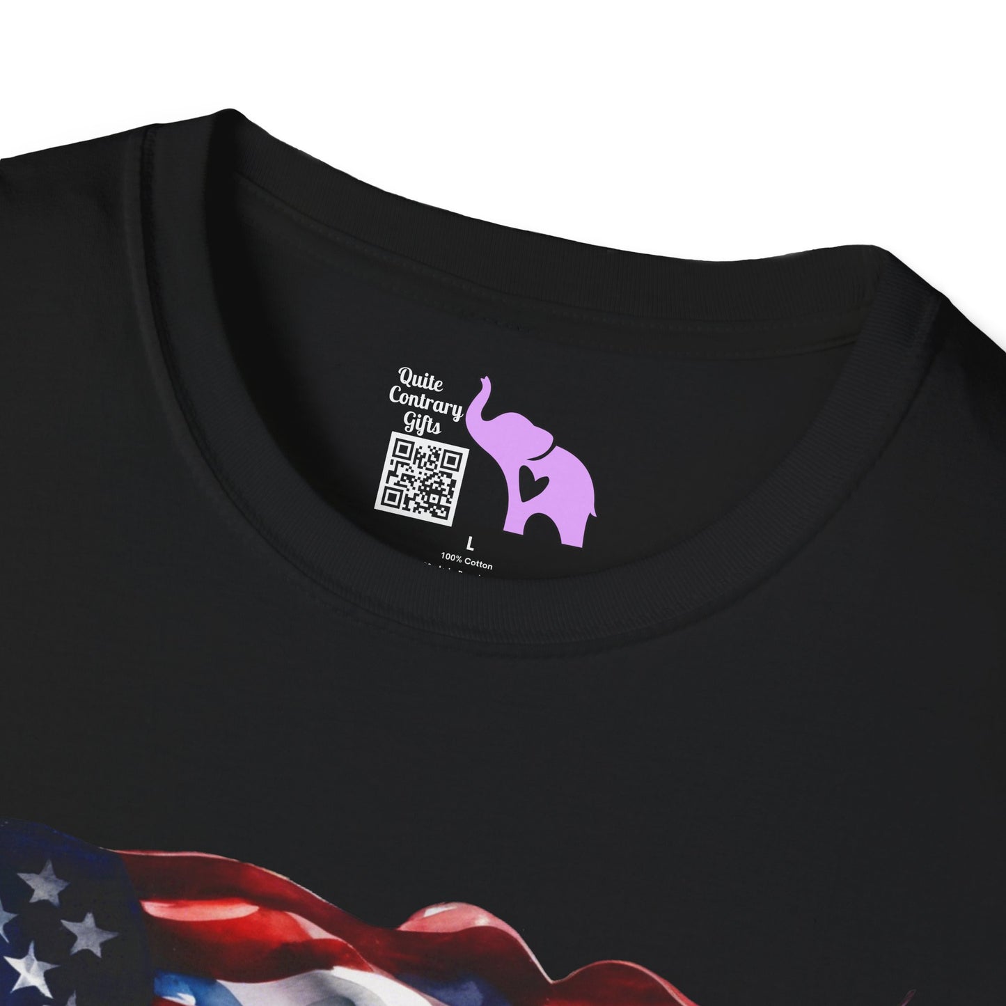 Waving American Flag Adult T-Shirt