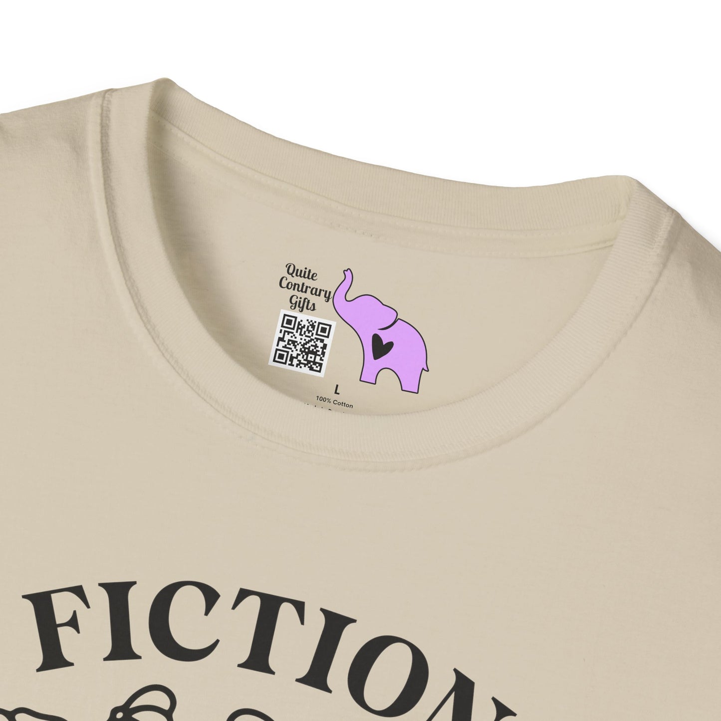 Fiction Addiction (Flowers, Open Book) Adult T-shirt