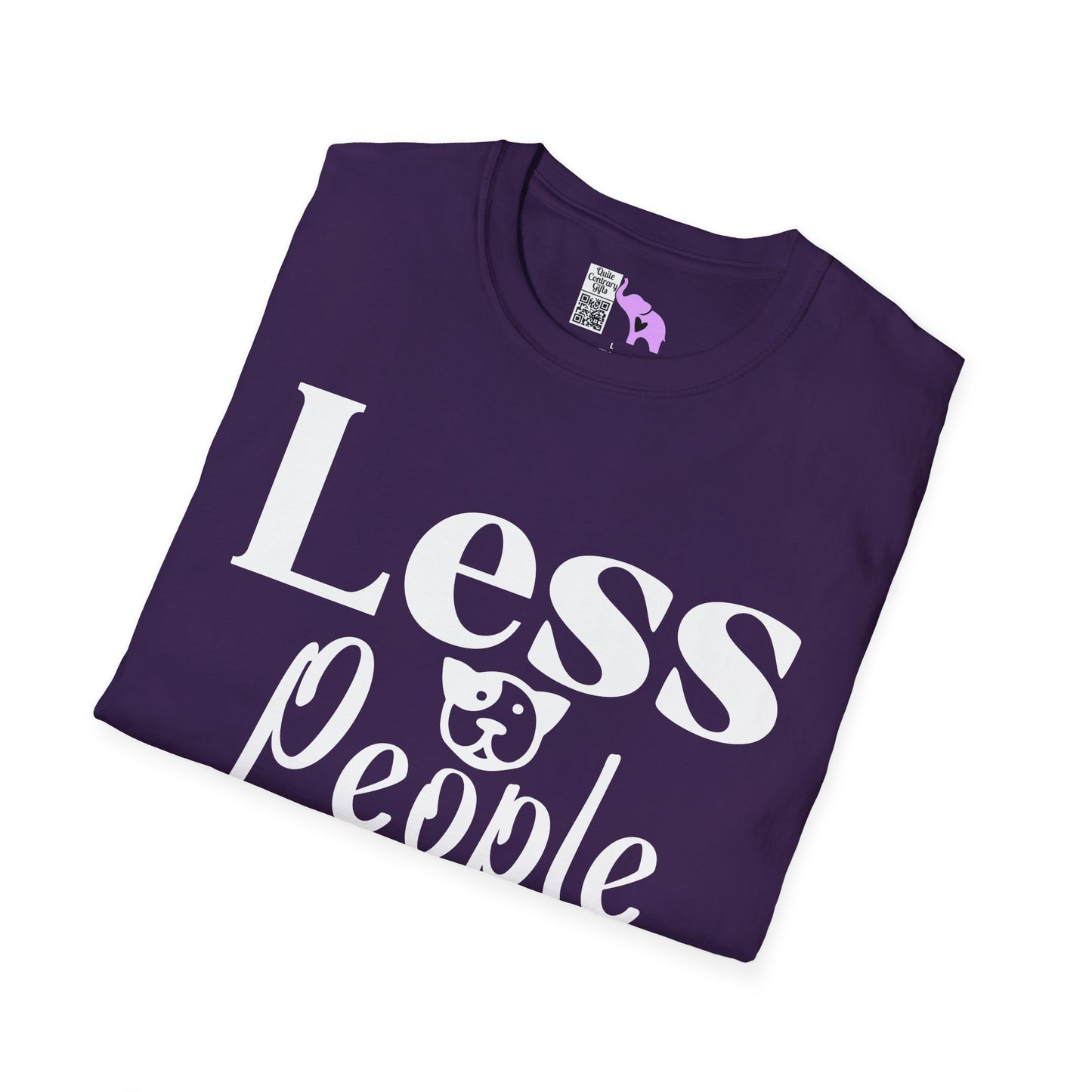 Less People More Dogs (2) Adult T-shirt