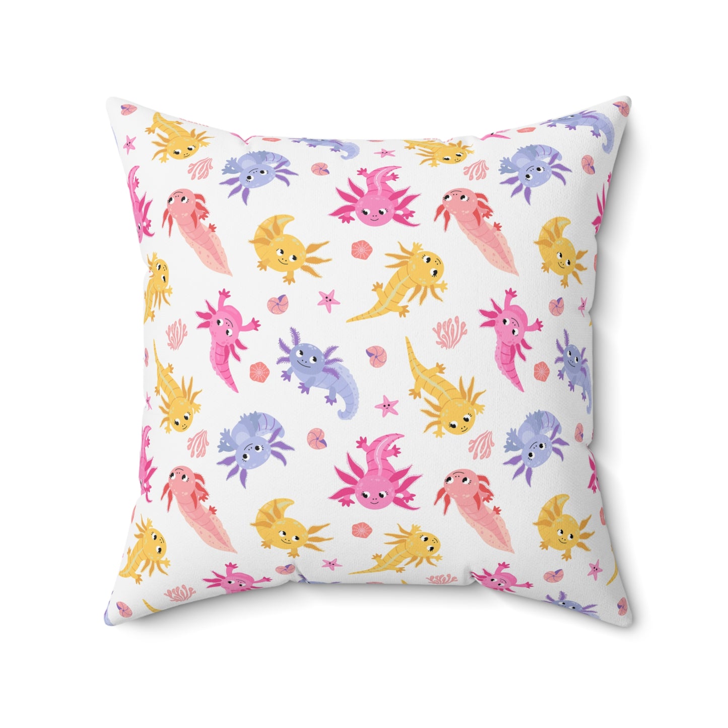 Axolotl Whimsy Throw Pillow