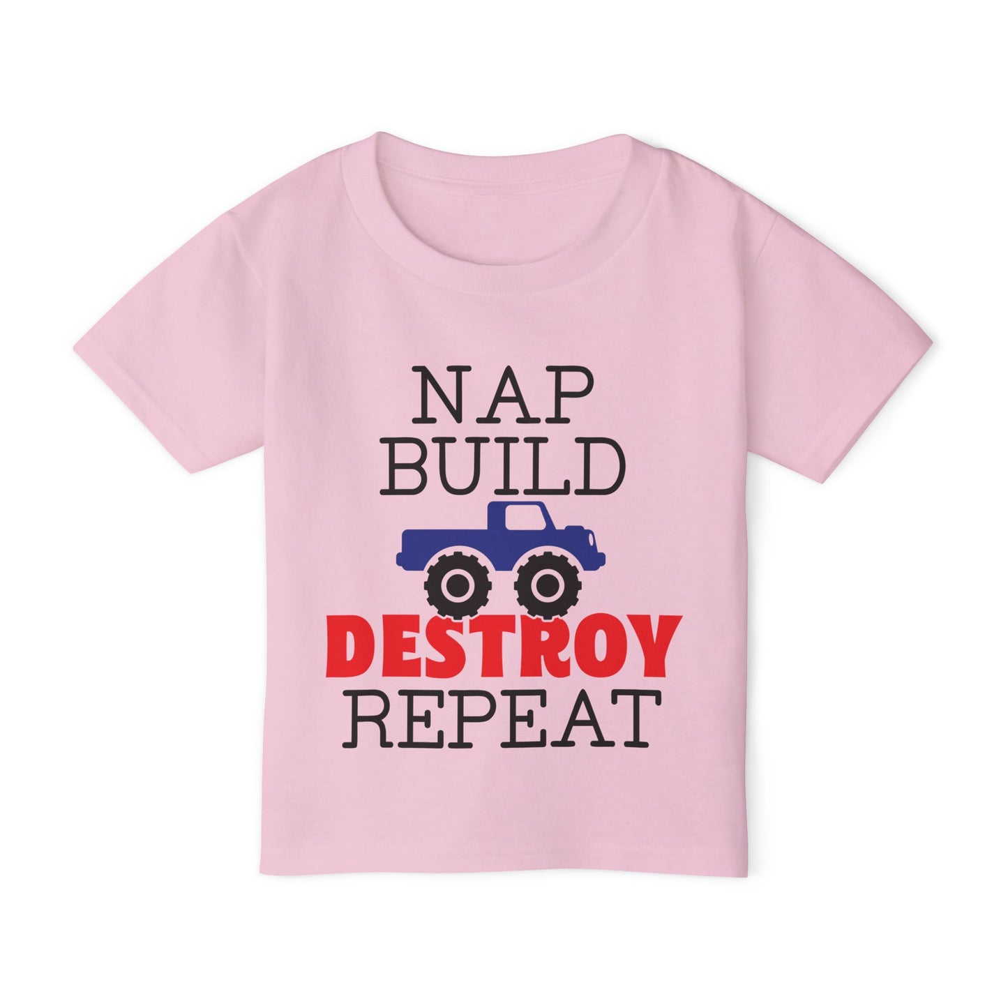 Nap Build Destroy Repeat Heavy Cotton™ Toddler T-shirt