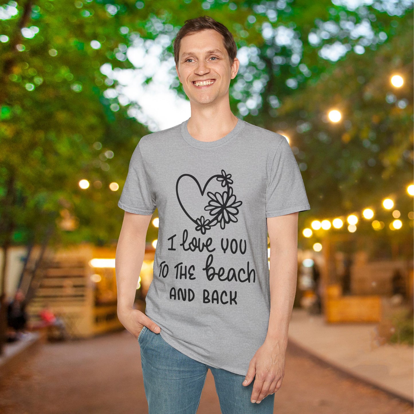 I Love You To The Beach Adult T-shirt